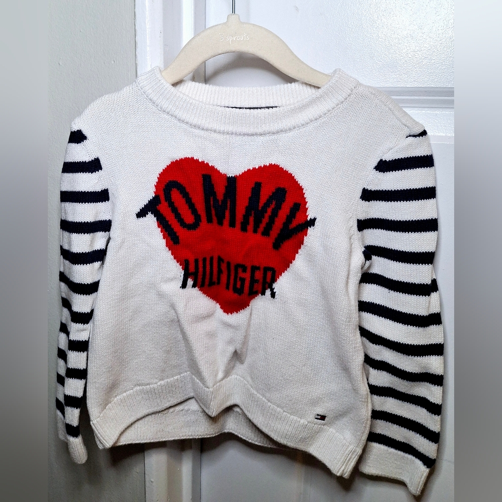 Tommy Hilfiger Heart Knit Sweater (4T/5T)